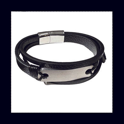 Leather Bracelet 018 - Punchprint Photo Engraving
