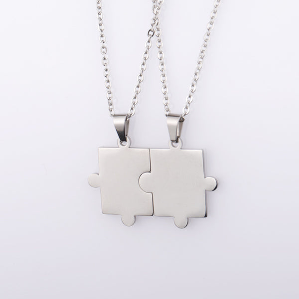 Puzzle necklace - Punchprint Photo Engraving