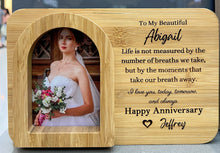 Bamboo photo with engraving