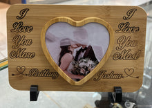 Bamboo photo with engraving