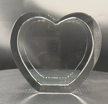 3D Crystal Heart Upright position - Punchprint Photo Engraving