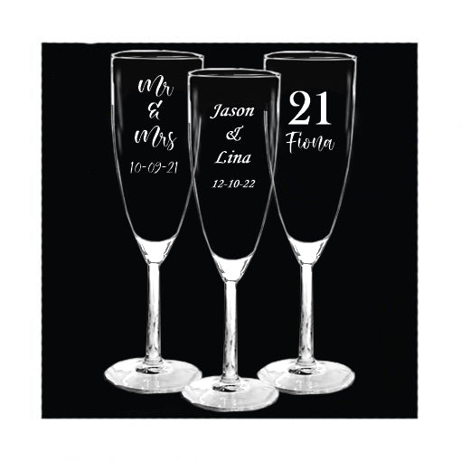 Champagne glasses - Punchprint Photo Engraving