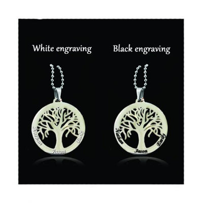 Family Tree pendant - Punchprint Photo Engraving