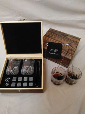 Whisky glasses and granite stone set - Punchprint Photo Engraving