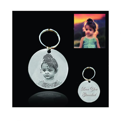Round Key Ring | Punchprint Photo Engraving