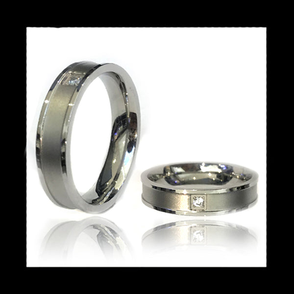 Stainless Steel Ring 001 - Punchprint Photo Engraving